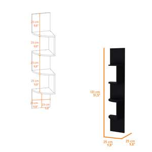 Wenge Full Wall Floating Shelf Modern Corner <b>Storage</b> For Living Room Or Bedroom Decor - Product Image 6