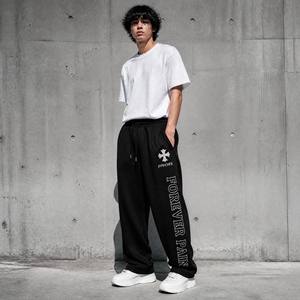 Pantaloni Sportivi in Cotone Premium con Ricamo Personalizzabile, Vita Bassa, Gamba Larga, Stile Casual, Servizio OEM, Eco-Friendly - Product Image 2