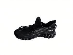 Svralet Sneakers da uomo stile basket nere in maglia traspirante con lacci, scarpe casual per tutte le stagioni - Product Image 1