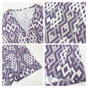 Tenues médicales unisexes imprimées Stretch Doctor en 94 % polyester et 6 % élasthanne, anti-plis, pour centres esthétiques privés - Product Image 2