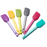 Spatule à gâteau en silicone multicolore résistante à la chaleur, adaptée aux aliments, pour les outils de pâtisserie domestiques