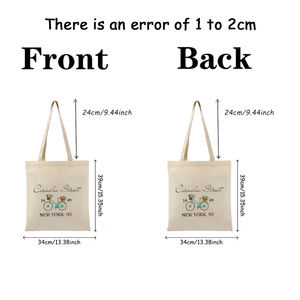 Sac fourre-tout New York Vintage Cornelia Street Pattern Tote Canvas Sac à bandoulière personnalisé pour le voyage Sac à provisions réutilisable pour femmes 1 pièce - Product Image 2