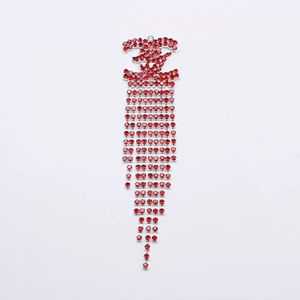 Aksesoris Perhiasan DIY, Hiasan Casing Ponsel, Liontin Rumbai Panjang dari Paduan Logam Berhias Berlian Imitasi Mewah Berkilau - Product Image 3