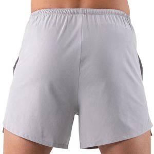 Shorts de sport gris argenté pour hommes, séchage rapide, pour la gym et la course, avec poches latérales, vêtements de sport athlétiques - Product Image 4