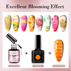 Gel floreciente multifuncional Compatible con Gel Polish <span class=keywords><strong>Builder</strong></span> Gel Fácil de crear Uñas florales de acuarela de mármol - Product Image 4
