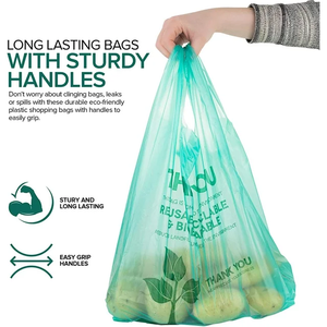 Bolsa de compras de plástico para camisetas con logotipo personalizado de supermercado al por mayor - Product Image 2