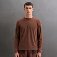 Ensemble de survêtement 2 pièces pour homme 2027 – Col montant demi-zip à manches longues, séchage rapide – Personnalisable OEM/ODM – Idéal pour la gym et la course à pied