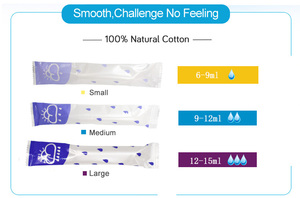 Гигиенический 100% натуральный хлопок одноразовый тампон для использования на женских вагинах хлопок аппликатор тампон - Product Image 5