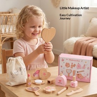 Trousse de Maquillage Princesse en Bois, Ensemble Coiffeuse et Coiffeuse de Jeu pour Enfants, Cadeau Unisexe Beiyang, Âges 2-7