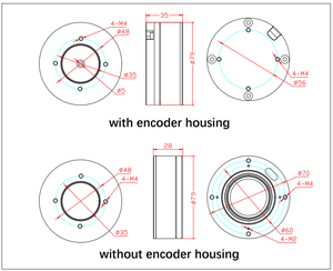Nuevo PM7215 24V 1.2N.M 354RPM eje hueco sin escobillas Motor de accionamiento directo para Robot mecánico perro Cámara cardán - Product Image 5