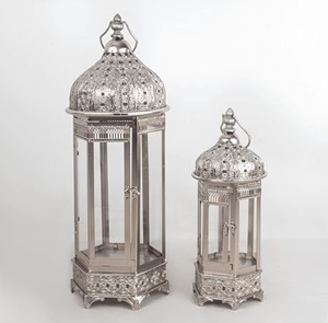 Eco Friendly Metal Candle Lantern for Ramadan Festival with Decorative Cutwork Design for Home and Gift Use Bulk Supplier - Product Image 5