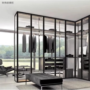 เฟอร์นิเจอร์ห้องนอนแบบโมเดิร์นเรียบง่ายสั่งทำได้ตามต้องการ ระบบตู้เสื้อผ้าแบบวอล์คอิน ลิ้นชักเก็บเสื้อผ้าแบบพับได้ สำหรับใช้ในบ้าน ห้องนั่งเล่น - Product Image 1