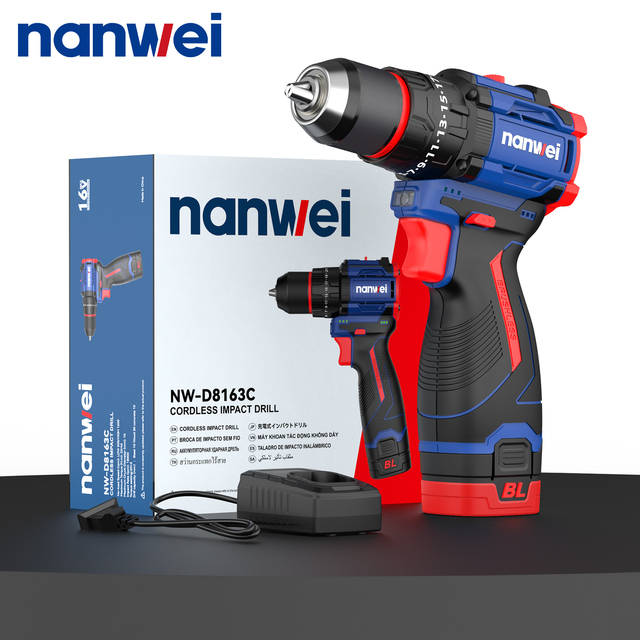 Automatic Brushless Mini Drill Machine Set Electric Hand Tools Kit Wireless Battery Power Drill 16v Combo Kit