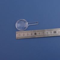 Cheap Handheld Plastic Acrylic Magnifiers Fully Transparent Conjoined Magnifying Glass