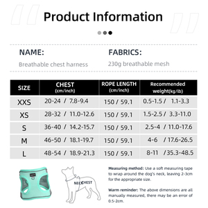 Arnés de Pecho <span class=keywords><strong>para</strong></span> Perro de Fibra Ecológica, Acolchado, Transpirable, Ajustable, Reflectante, de Liberación Rápida, de Lujo y Moda Premium - Product Image 4