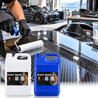 Résine époxy transparente en fibre de carbone pour le laminage et le revêtement de surface avec stabilité UV, brillance élevée et application facile