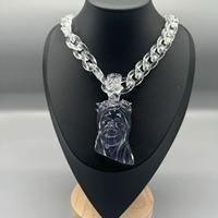 Pendentif Jésus personnalisé imprimé en 3D, luxe, hip-hop, pop, transparent, pendentif Jésus, pendentif tête de Jésus