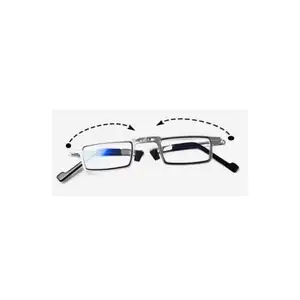 Mature Style New Fashion Folding Reading Glasses For Men Women Anti Blue Light Reading Glasses Attached