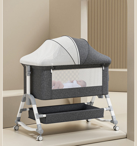 <span class=keywords><strong>Cuna</strong></span> Multifuncional de Metal para Bebés, <span class=keywords><strong>Cuna</strong></span> <span class=keywords><strong>Colecho</strong></span> para Niños Pequeños, <span class=keywords><strong>Cuna</strong></span> para Recién Nacidos con Ruedas para Dormitorio y Uso Hospitalario - Product Image 5
