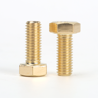H62 Brass DIN 933 Full Thread Hexagon Head Bolt for Electrical and Industrial Assembly