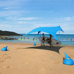 Dernier modèle de tente de plage familiale Pare-soleil <span class=keywords><strong>Pop</strong></span> Up Sun Shelter <span class=keywords><strong>4</strong></span> Pole avec sac de transport pour la plage - Product Image 1