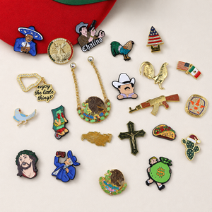 New Stock Mexican <b>Hat</b> Pins-Customizable Design Zinc Alloy Material Sports Style Bulk Wholesale - Product Image 3