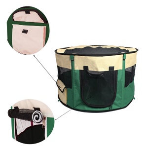 Recinto per Cani Circolare Pieghevole Moderno da 45 Pollici con 8 Pannelli Durevoli in Tessuto Oxford 600D per Uso Interno/Esterno - Product Image 5
