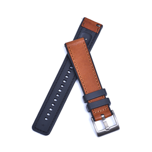 JUELONG <span class=keywords><strong>Bracelet</strong></span> de montre en caoutchouc et <span class=keywords><strong>cuir</strong></span> pour sport de plein air <span class=keywords><strong>Bracelet</strong></span> de montre en <span class=keywords><strong>cuir</strong></span> en caoutchouc hybride de plongée à dégagement rapide - Product Image 4