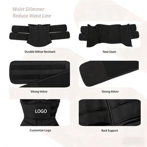 Faja reductora de látex con doble cinturón, corsé con cremallera, faja moldeadora en forma de W, faja para abdomen inferior, entrenador de cintura deportivo para pérdida de peso - Product Image 3