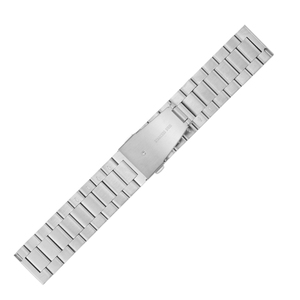 Bracelet de montre en acier inoxydable de 24 mm, boucle à ardillon argentée, pour remplacement de montre unisexe - Product Image 3