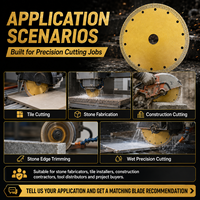 Lame de scie diamantée turbo professionnelle la plus vendue pour la découpe rapide et lisse de carreaux humides et légers, idéale pour les entrepreneurs en construction