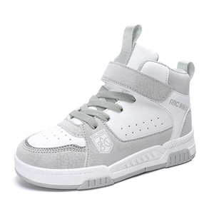 Chaussures pour garçons 2026 Printemps Automne Nouveaux baskets montantes pour grands garçons Chaussures décontractées à fermeture auto-agrippante Respirantes - Product Image 6