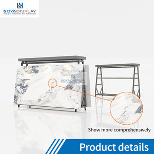 Support en granit industriel en forme de A avec barres transversales antidérapantes pour l'affichage de dalles de marbre - Product Image 2