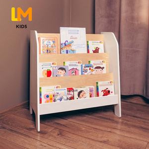LM muebles para niños estantería Montessori estantería de madera para almacenamiento de libros para niños dormitorio escuela elegante <span class=keywords><strong>Librero</strong></span> niños librería - Product Image 1