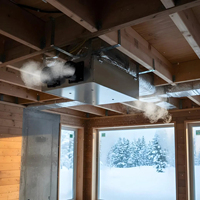Système de ventilation HVAC HRV ERV avec récupérateur de chaleur, système de ventilation d'air frais avec échangeur d'air efficace