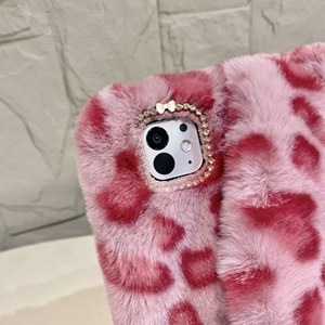 Étui pour <span class=keywords><strong>tablette</strong></span> en peluche douce à oreilles longues de lapin 3D mignon, motif léopard, avec emplacement pour stylo, pour iPad <span class=keywords><strong>10</strong></span> 2022, <span class=keywords><strong>housse</strong></span> en fourrure de lapin pour iPad 11 A16 2025 - Product Image 3