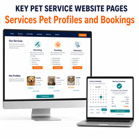 Conception et développement de site web de réservation de services pour animaux de compagnie avec catalogue de services, profils d'animaux et calendrier d'agendas disponibles