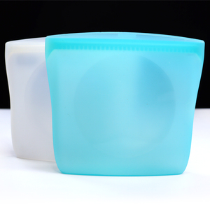 Sacs de conservation alimentaire en silicone platine réutilisables, écologiques, étanches, pour congélateur, sacs à fermeture éclair pour collations, personnalisables - Product Image 3