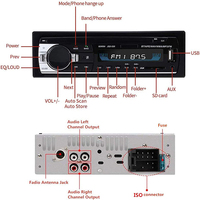 Autoradio universel, 1din, mains libres, bluetooth, FM, stéréo, AUX, SD, USB, lecteur Mp3, JSD520, bon marché