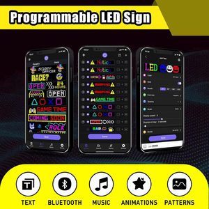 Letrero LED Programable para Automóvil, Rectangular, Multicolor, Control por Aplicación, Pantalla Bluetooth para Publicidad, Señalización Comercial Interior - Product Image 2