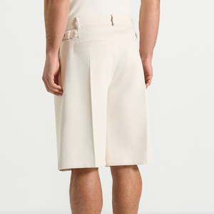 Pantaloncini <span class=keywords><strong>Bermuda</strong></span> da <span class=keywords><strong>Uomo</strong></span> Personalizzati con Pieghe, Gamba Larga, Lunghezza Media, con Regolazione Posteriore per Pendolarismo Urbano e Uscite nel Weekend - Product Image 3