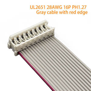 Custom White Gray PVC IP67 Automotive <b>Accessory</b> Cable 1.27mm 16 Pin Pierced Ends Flat Ribbon Cable for <b>Computer</b> & Motorcycle - Product Image 5