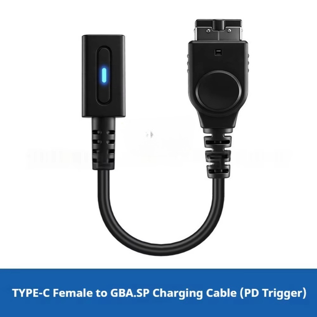 PD USB-C to GBA SP Charger Adapter ,10cm PD High Speed Fast Charging Adapter Cable