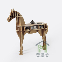 Table d'appoint multifonctionnelle en bois Chiquitos : Cheval, pour thé, café, ordinateur portable, bibliothèque, bureau, chambre à coucher