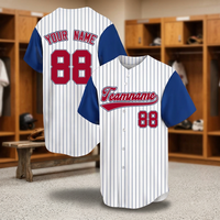 Maillot de baseball unisexe personnalisé en polyester anti-humidité à manches courtes, uniforme d'équipe pour jeunes, vêtements de sport d'été OEM