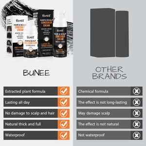 OEM Vente en gros semi-permanent 5-10 jours à base de plantes couverture noire cuir chevelu clairsemé racine chauve liquide <span class=keywords><strong>cheveux</strong></span> épais correcteur <span class=keywords><strong>Gel</strong></span> crème - Product Image 5