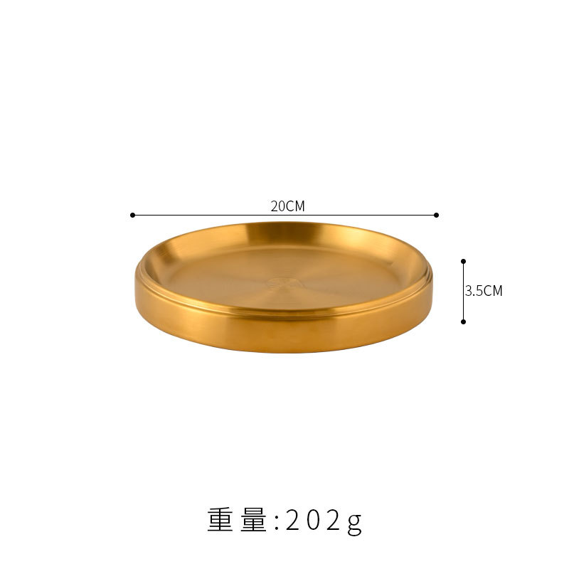 Assiette ronde empilable 20cm (or)