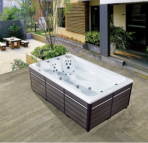 Pequeño <span class=keywords><strong>Balboa</strong></span> 3,7 M al aire libre Whirlpool Hydro Air Bubble masaje colorido cascada fuente jacuzzis piscina acrílico sin fin Swim Spas - Product Image 6