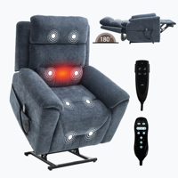 DOSER Vente flash Appareil médical Fauteuil de massage électrique avec repose-pieds extra large extensible, massage chauffant, double moteur, position infinie