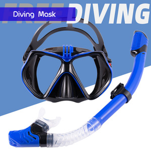 Masque de plongée en silicone pour adulte, ensemble complet avec tuba et support pour caméra, pour la plongée avec tuba - Product Image 3